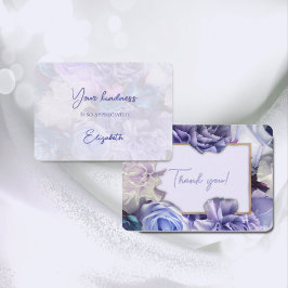 Cartões de agradecimentos Rosa azul violeta