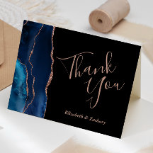 Cartões de agradecimentos Rosa de Casamento Dourad