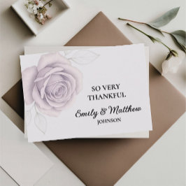 Cartões de agradecimentos Rosa roxo do Designer