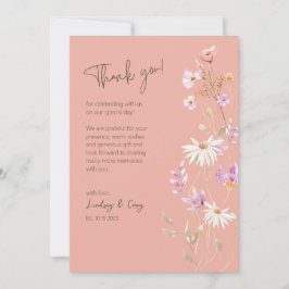 Cartões de agradecimentos Rosa Selvagens para Casa