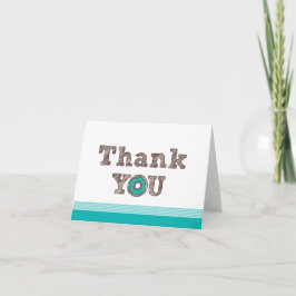 Cartões de agradecimentos rosquinha