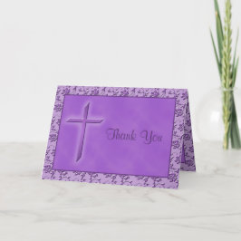 Cartões de agradecimentos Roxo Cristão