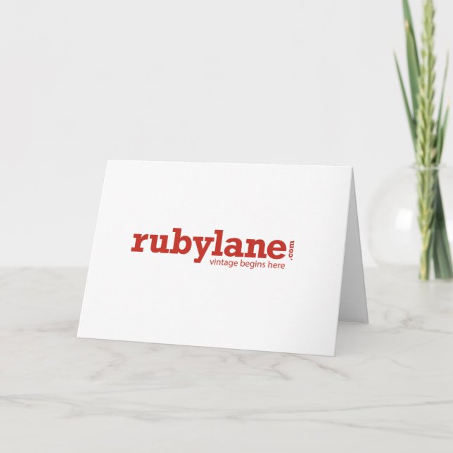 Cartões de agradecimentos Ruby Lane - 7" x 5" (Frente)