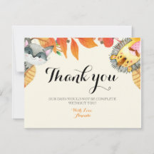 Cartões de agradecimentos Russo Animal