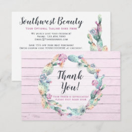 Cartões de agradecimentos Russo Cactus Com Sucultu