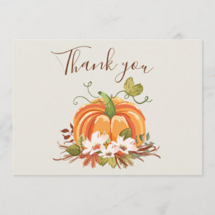 Cartões de agradecimentos Russo de Abóbora Floral 