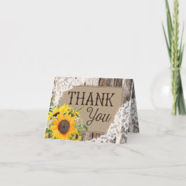 Cartões de agradecimentos Russo de Girassóis