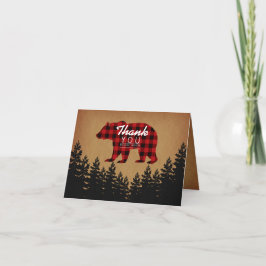 Cartões de agradecimentos Rustic Bear
