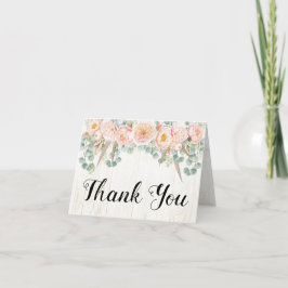 Cartões de agradecimentos Rustic Boho Floral Eucal