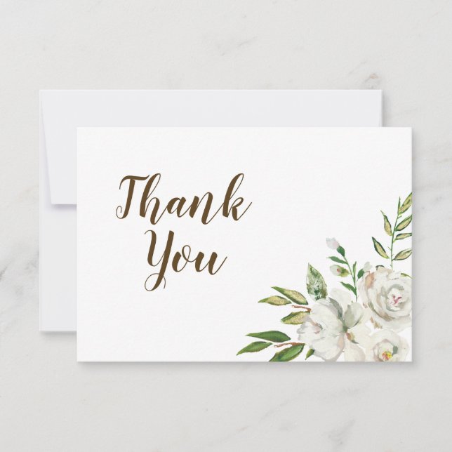 Cartões de agradecimentos Rustic Elegance (Frente)