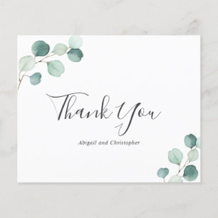 Cartões de agradecimentos Rustic Eucalyptus Budget