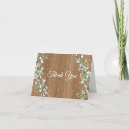 Cartões de agradecimentos Rustic Kraft Greenery |