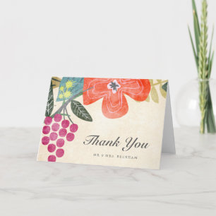 Cartões de agradecimentos Rustic Paradise Wedding