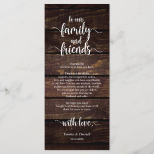 Cartões de agradecimentos Rustic Wedch Place Setti