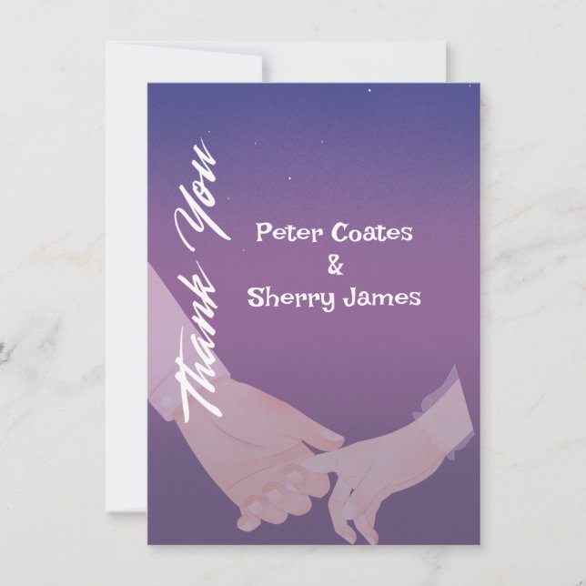 Cartões de agradecimentos Rustic Wedding (Frente)