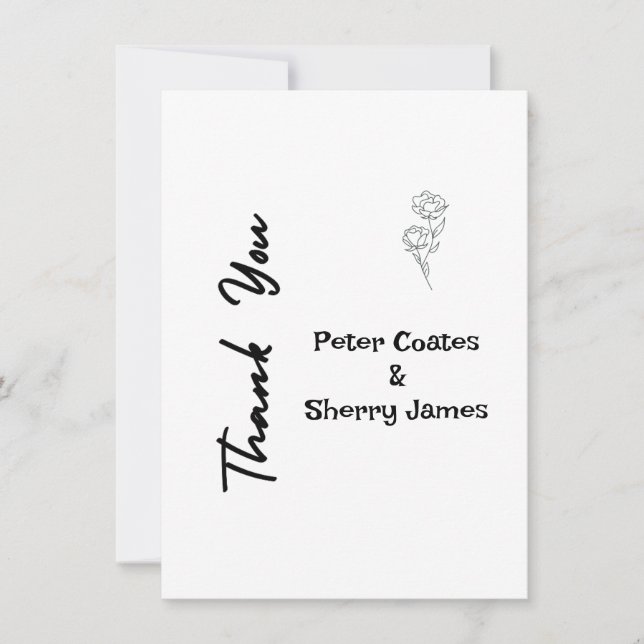 Cartões de agradecimentos Rustic Wedding (Frente)