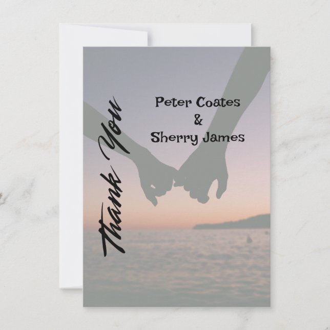 Cartões de agradecimentos Rustic Wedding (Frente)