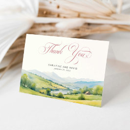 Cartões de agradecimentos Rustic Wildflower Meadow