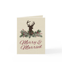 Cartões de agradecimentos Rustic Winter Holiday Pi