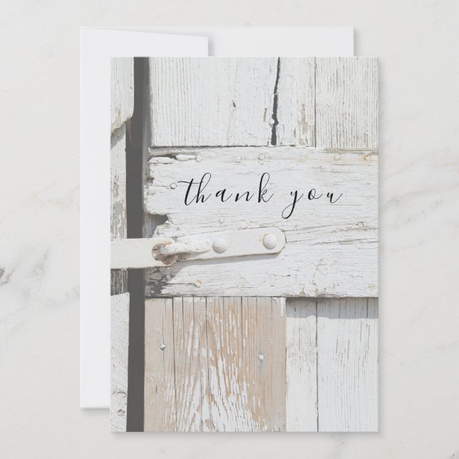 Cartões de agradecimentos Rústico Russo de Madeira (Frente)