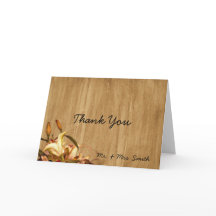 Cartões de agradecimentos rústicos da aguarela do