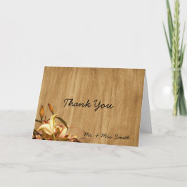 Cartões de agradecimentos rústicos da aguarela do