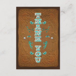 Cartões de agradecimentos rústicos ocidentais do