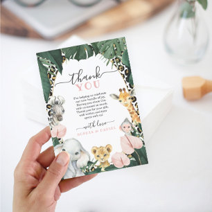 Cartões de agradecimentos Selvagem de Animais Safa