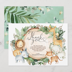 Cartões de agradecimentos Selvagem Selvagem Selvag