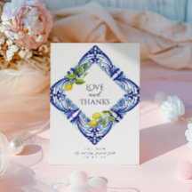 Cartões de agradecimentos Siciliano Majolica - Lem