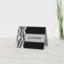 Cartões de agradecimentos Silver Metal