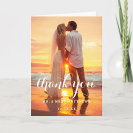 Cartões de agradecimentos simples da foto do