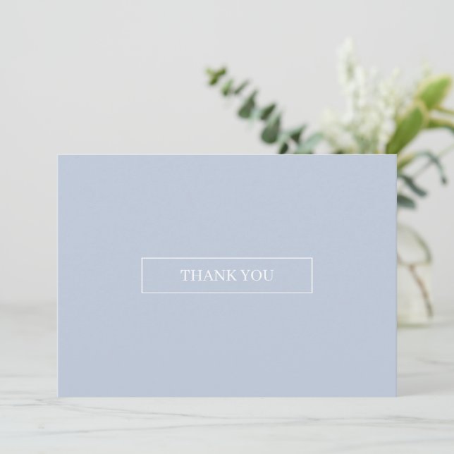 Cartões de agradecimentos Simples de Céu Azul Clar (Em pé/Frente)