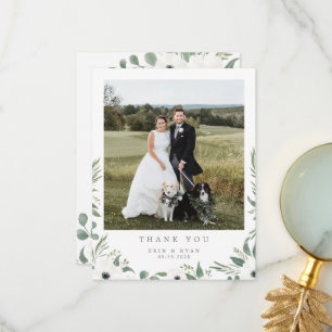 Cartões de agradecimentos Simples de Fotografia Bo