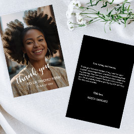 Cartões de agradecimentos simples de script de gra