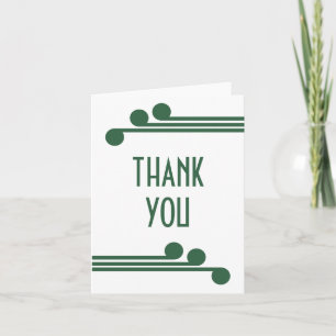 Cartões de agradecimentos simples verdes do chiqu