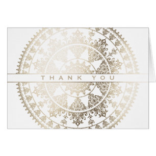 Cartões de agradecimentos solares Dourados da