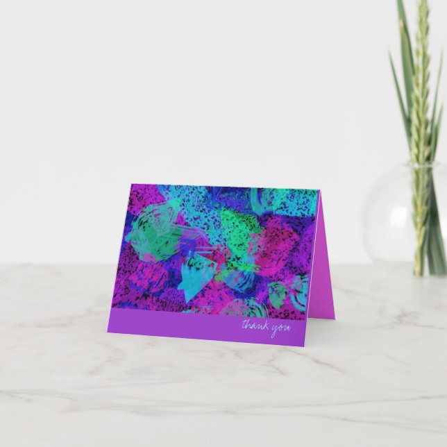 Cartões de agradecimentos - Splotch da esponja bri (Frente)