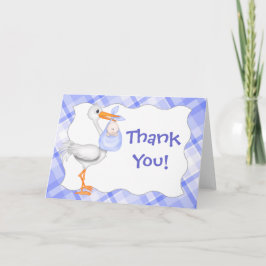 Cartões de agradecimentos Stork & Baby Boy