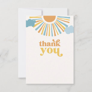 Cartões de agradecimentos Sun vazio