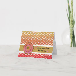 Cartões de agradecimentos Sunny Chevron Stripes