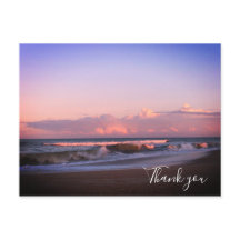 Cartões de agradecimentos sunset