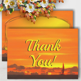 Cartões de agradecimentos Sunset 1300 para veleiro