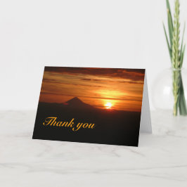 Cartões de agradecimentos sunset com palavras