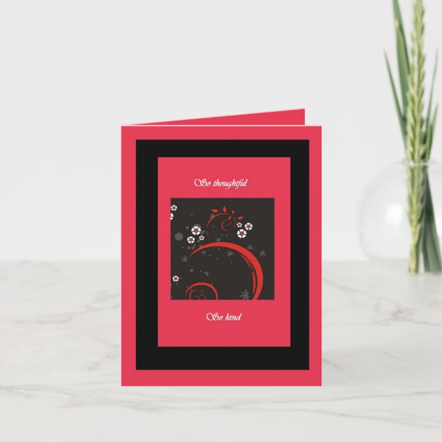 Cartões de agradecimentos Tão Pensado (Frente)