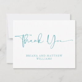 Cartões de agradecimentos Teal Wedding