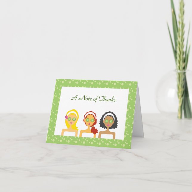 Cartões de agradecimentos Tema Spa (Frente)