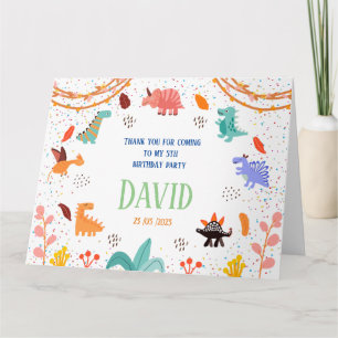 Cartões de agradecimentos temático da festa de ani