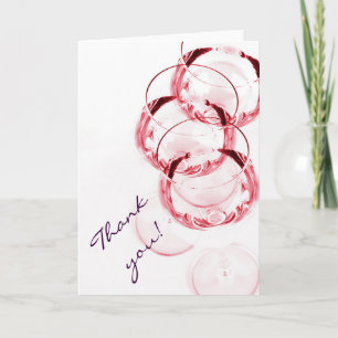 Cartões de agradecimentos temático de vinho