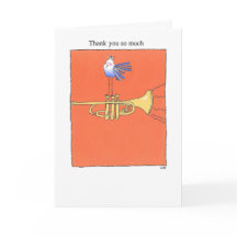 cartões de agradecimentos "Trompete"